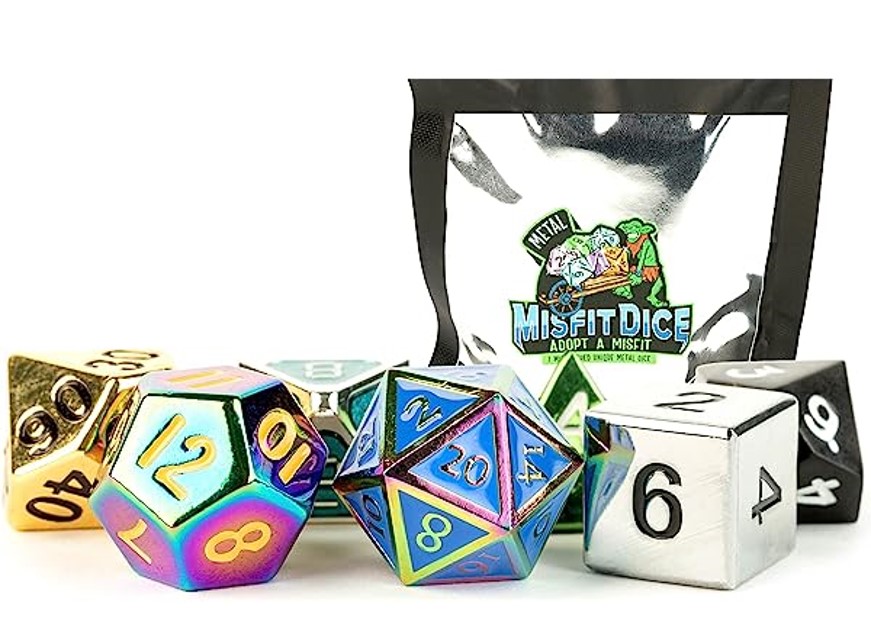 Mystery Misfit Metal 7 Dice Set
